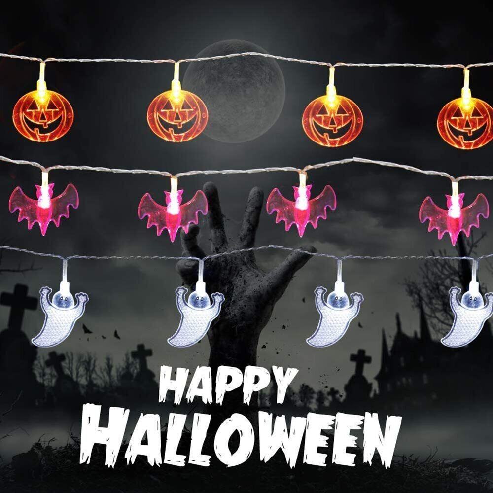 Halloween LED Light Bat Pumpkin Ghost Festival Led String Lights Decor